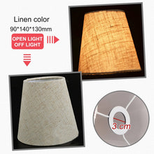 Load image into Gallery viewer, American Simple Style Lamp Shade Flax PVC Lamp Shade for Candle Crystal Chandeliers Wall Lamp Light Shade Abajur 90*140*130mm