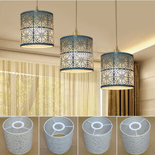 Load image into Gallery viewer, 1pc 14*14cm Iron+PVC Lampshade Floral Table/Ceiling Pendant Light Shade Lampshade Lamp Cover White For Home Restaurant Cafe